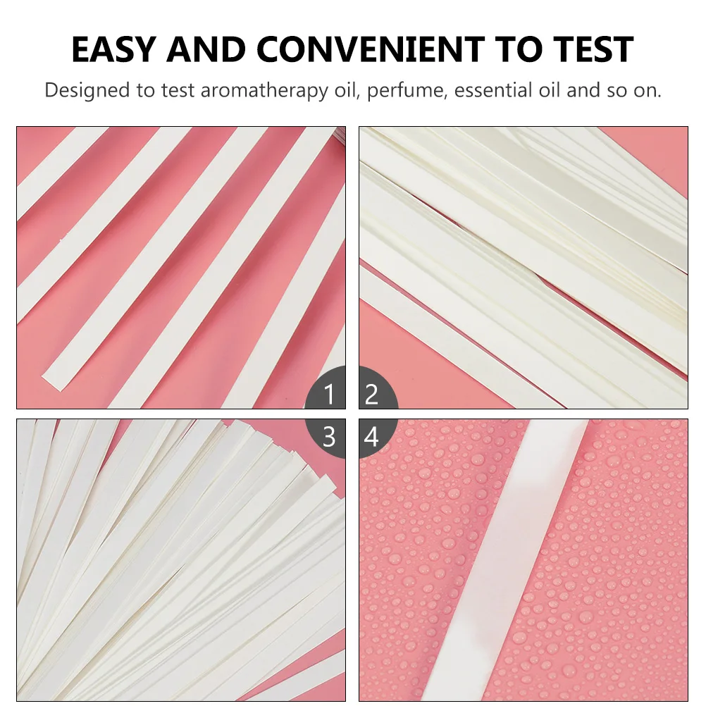 200 Pcs Perfume Essential Oil Test Paper Fragrance Tester Strips Blank Tester Strips Eco Friendly Safe Soy Ink Aromatherapy