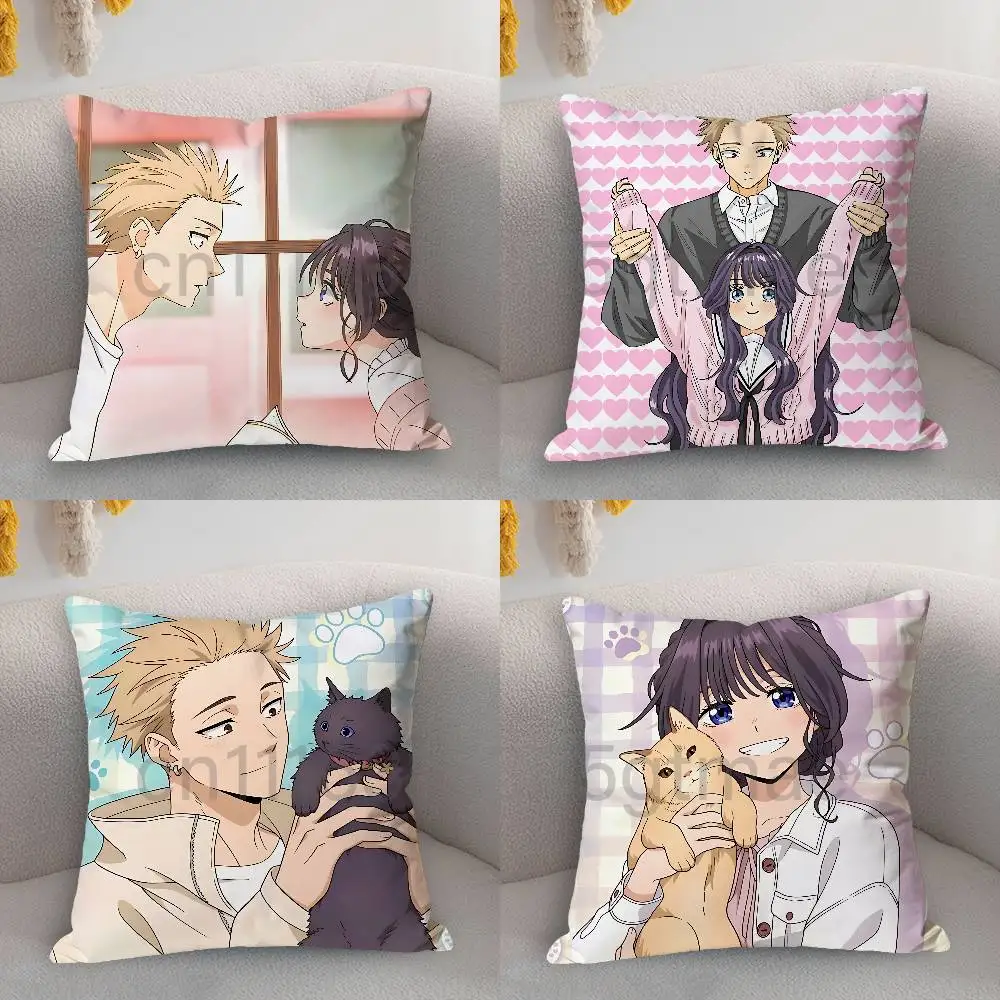 K-Kaoru Hana wa Rin to S-Saku Pillow Case Modern Home Decorative Cozy Plush Pillowcase For Living Room Bedroom Sofa