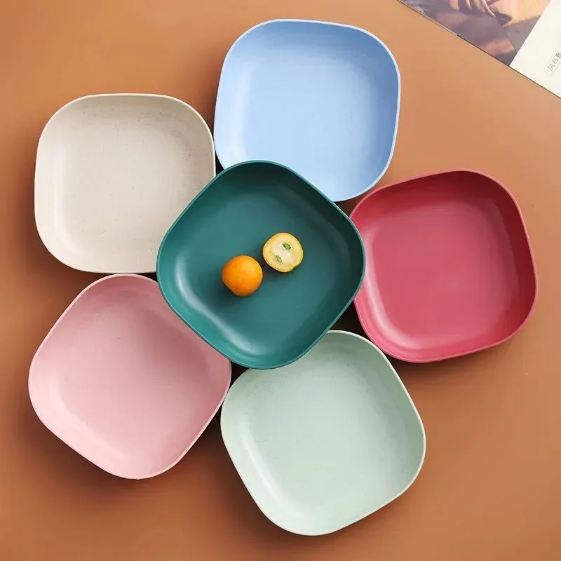 10pcs/Set Spit Bone Dish Household Food Grade Plastic Spit Bone Dish Dining Table Garbage Plate  Party Snack Dinner Dishes