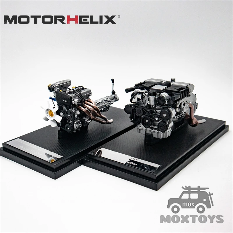 MOTORHELIX MH 1:18 AE86 Motor 4A-GE / W221 M275 V12 Modelos de coleção de plásticos ABS