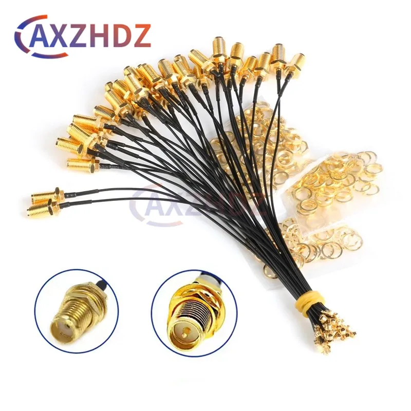 

5PCS SMA Connector Cable 5/10/15/20CM Female to uFL/u.FL/IPX UFL to SMA Female RG1.13 Antenna RF Cable Assembly