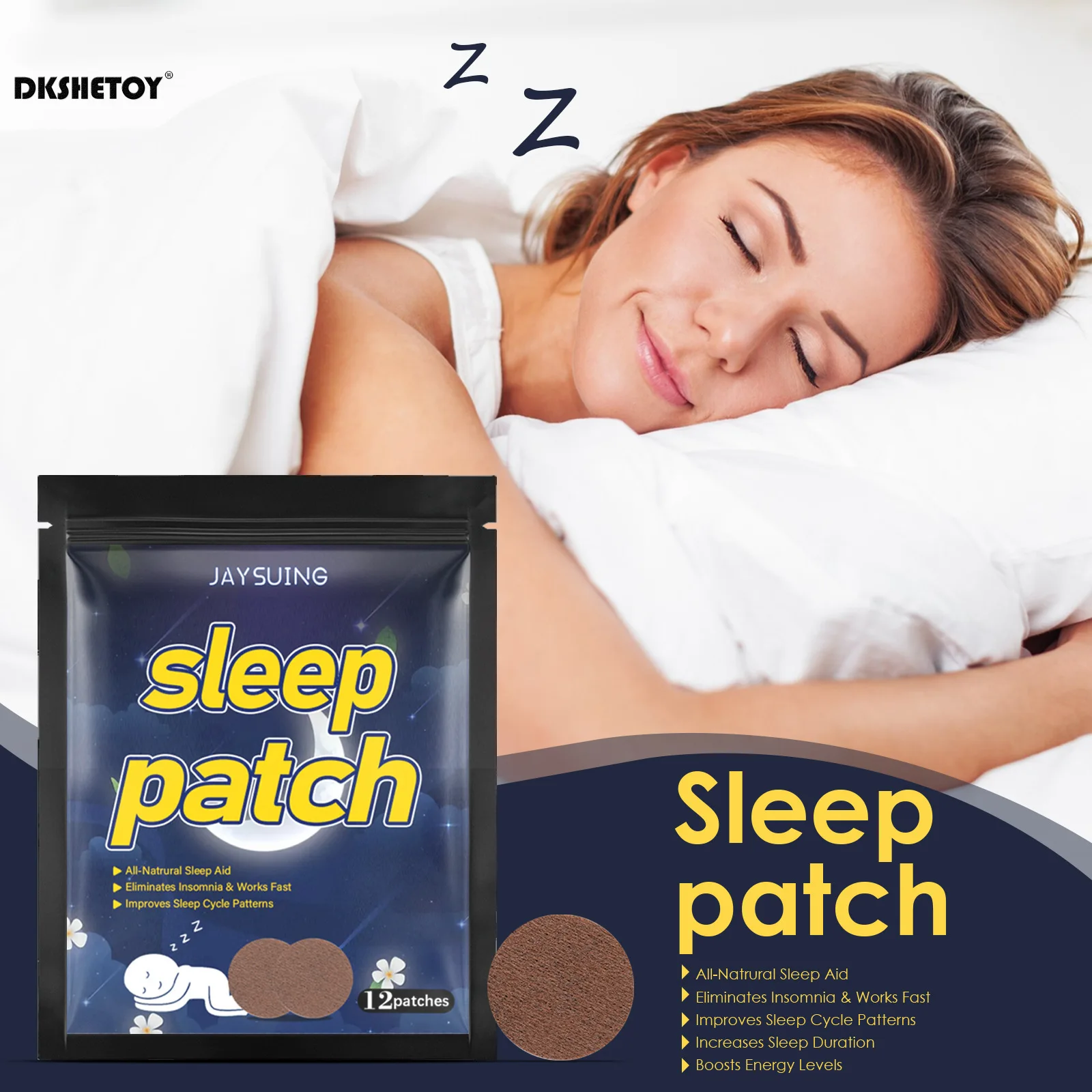 Sleep Patch Insomnia Patch Hypnotic Artifact Adult Sleep Soothing Decompression Inprove Sleeping Plaster health care medicine