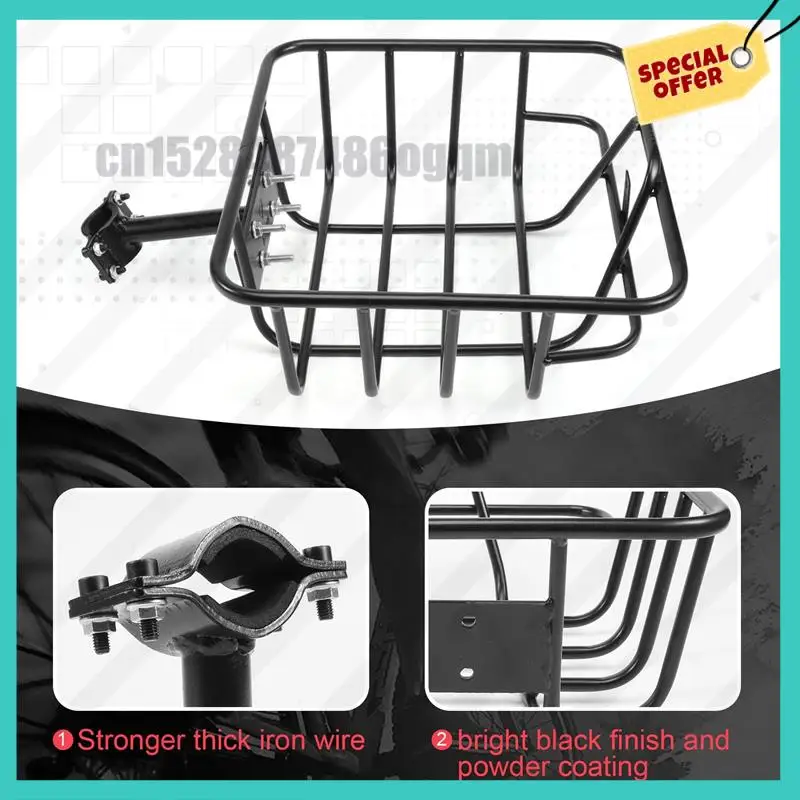 -ABJZ Wire Lift-Off Hinterkorb Fahrrad-Hinterkorb Eisen-Hängekorb Verdickter und verbreiterter Fahrradkorb für Fahrräder