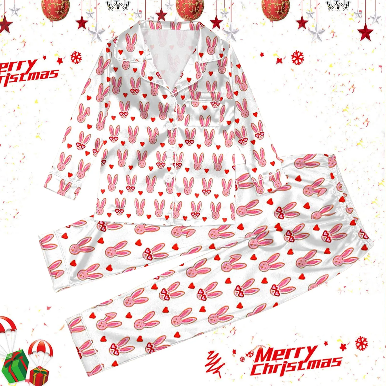

Kids Pajamas Monkey Pattern Tops Pants Pajamas Suits For Children Graphic Print Long Sleeves Button 2 Piece Sets Girls Sleepwear