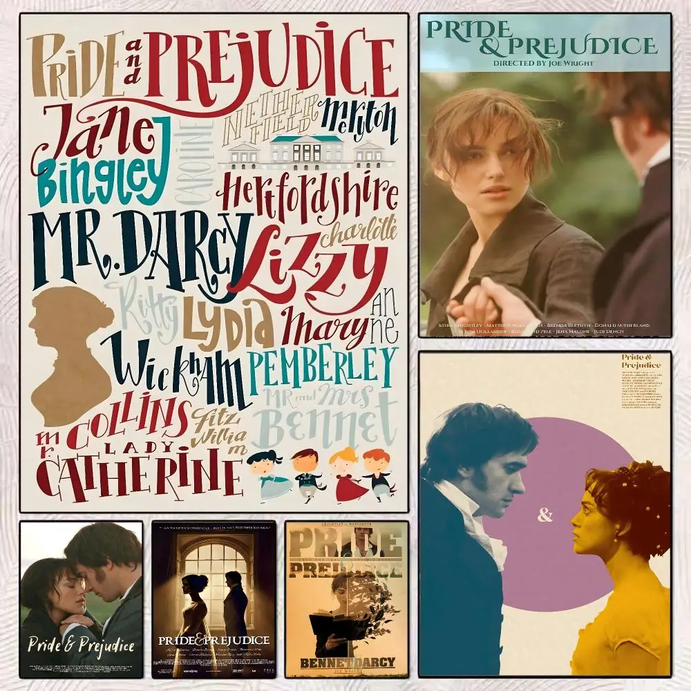 P-Pride & P-Prejudice Painting Calligraphy Frameless Canvas Poster Anti-wrinkle Wall Art Perfect for Room Home Decor