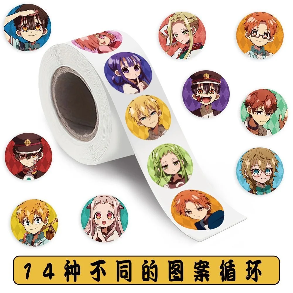 500pcs/Roll Cartoon Toilet Bound Hanako Kun Anime Sticker DIY Skateboard Laptop Phone Seal Label Decals Decoration Stickers