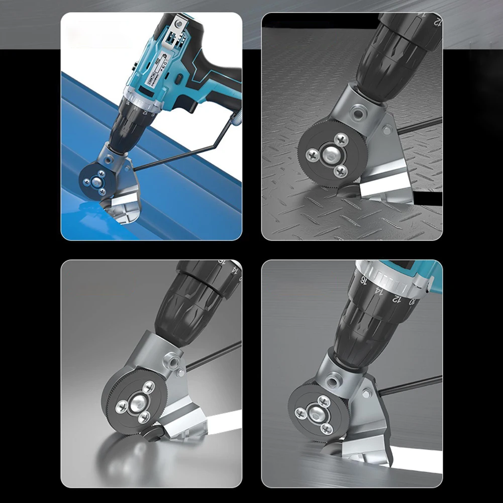 Imagem -06 - Broca Elétrica Placa Cortador Metal Sheet Cutter Acessório Adaptador Tesouras Nibbler Corte