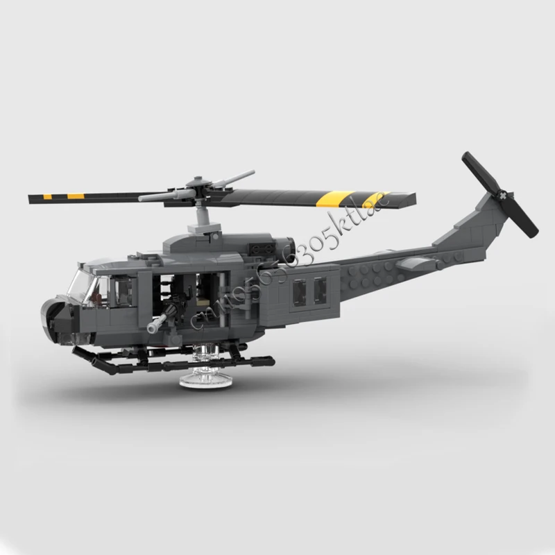 428 PCS MOC Funzionale Militare UH-1 Modello di Elicottero Modulare Blocchi di Costruzione Tecnologia di Montaggio Giocattoli Per Bambini Regali di Festival