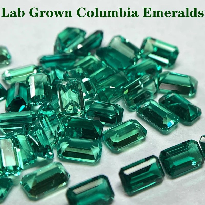 

Top Lab Grown Colombia Emerald Stones full-size Selectable AGL Certificate Hydrothermal Emeralds for Diy Jewelry Making Material