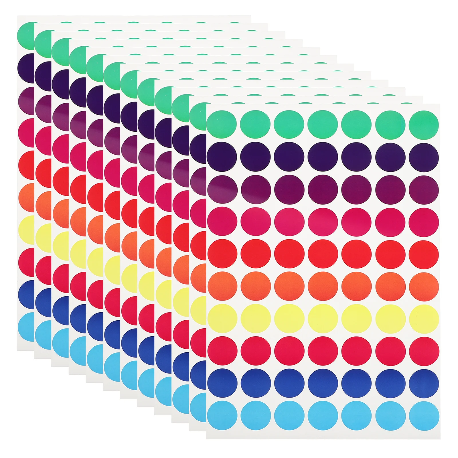 50pcs Colored Dot Stickers Round Adhesive Labels Mini Circle Stickers For Spice Jars Envelopes Coding Organization Blank Kraft