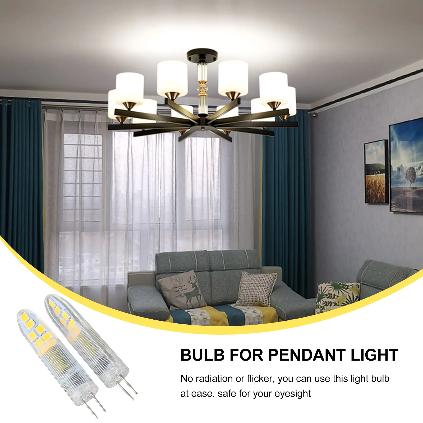 

10PCS High Brightness LED Bulbs G4 Pin Lamp Beads for Pendant Ch Wall Ceiling Replacement Safe Materials