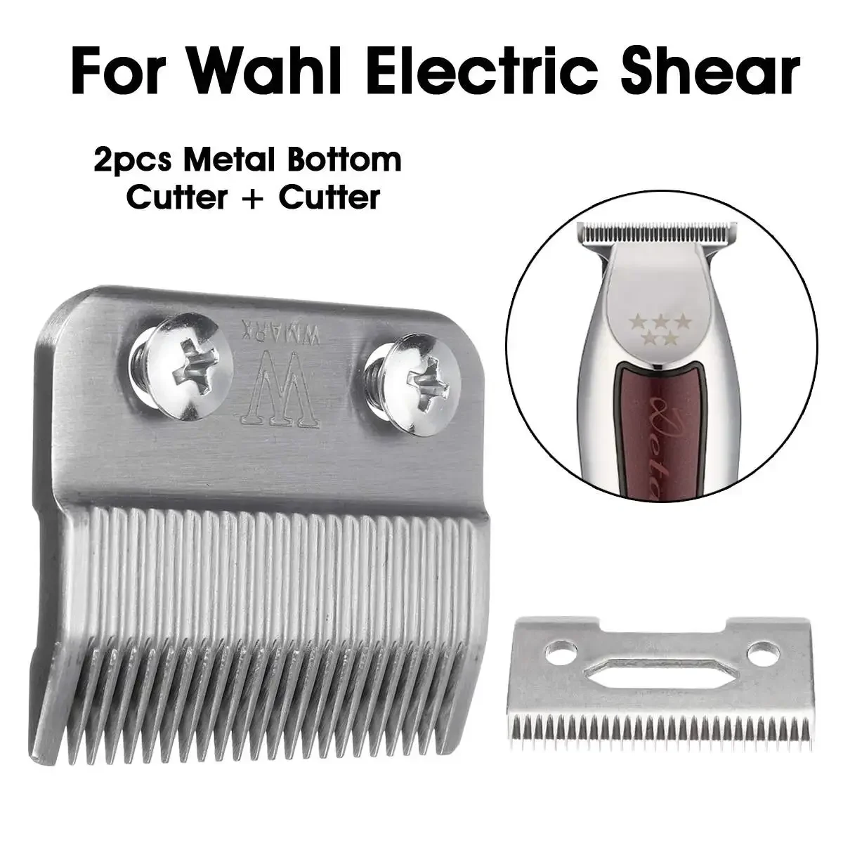 2pcs Replace Blade Cutter Head For WAHL Hair Clipper Trimmer Hair Cutting Razor Haircut Machine Salon accessories set metal tool