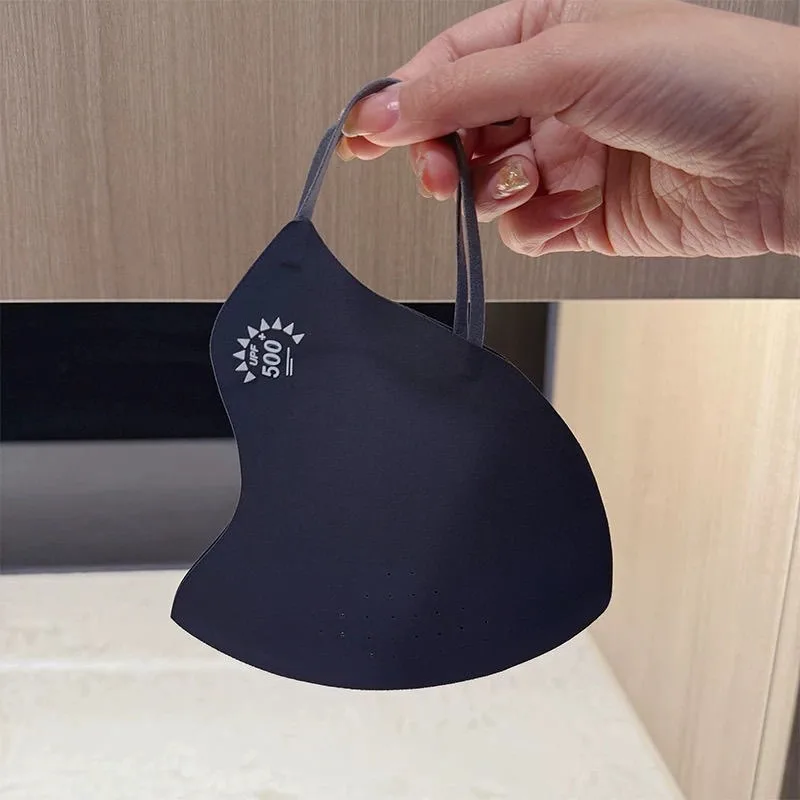 2025 الربيع الصيف UPF500 قناع الحرير الجليد قوس تصميم 7A مضاد للجراثيم المضادة للبكتيريا قناع الحماية من الشمس شكل قوس بارد