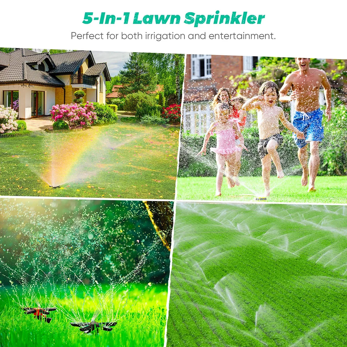 Automatically Rotate Sprinkler Quick Coupling Lawn Rotating Nozzle Grass Garden Lawn Irrigation 360° Sprinkler Gardening Tools