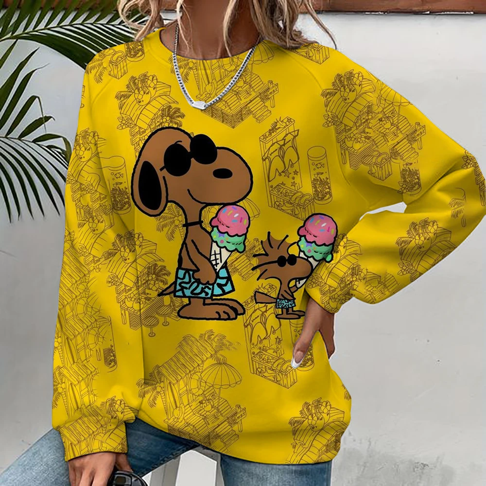 American Cartoon Comics Snoopy Hoodie Women Man Pullover Tops Spring Autumn Men 2024 New Casual Couple Sweatshirt Clothing