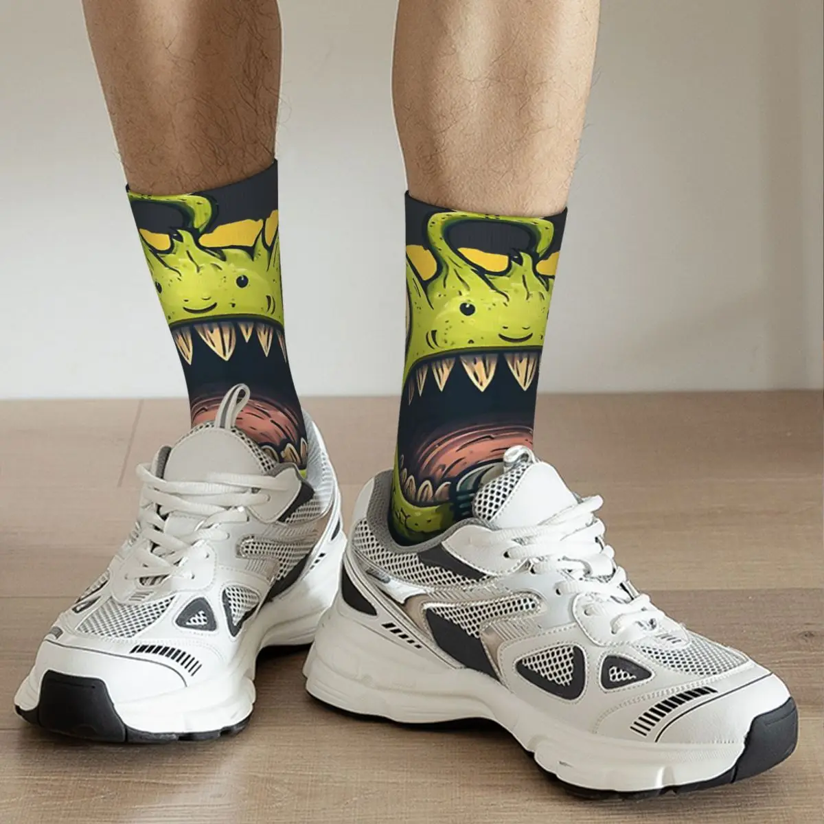 Calcetines de compresión para hombre, calcetín divertido, estampado sin costuras, Harajuku, My Singing Monsters, cantante, Hip Hop