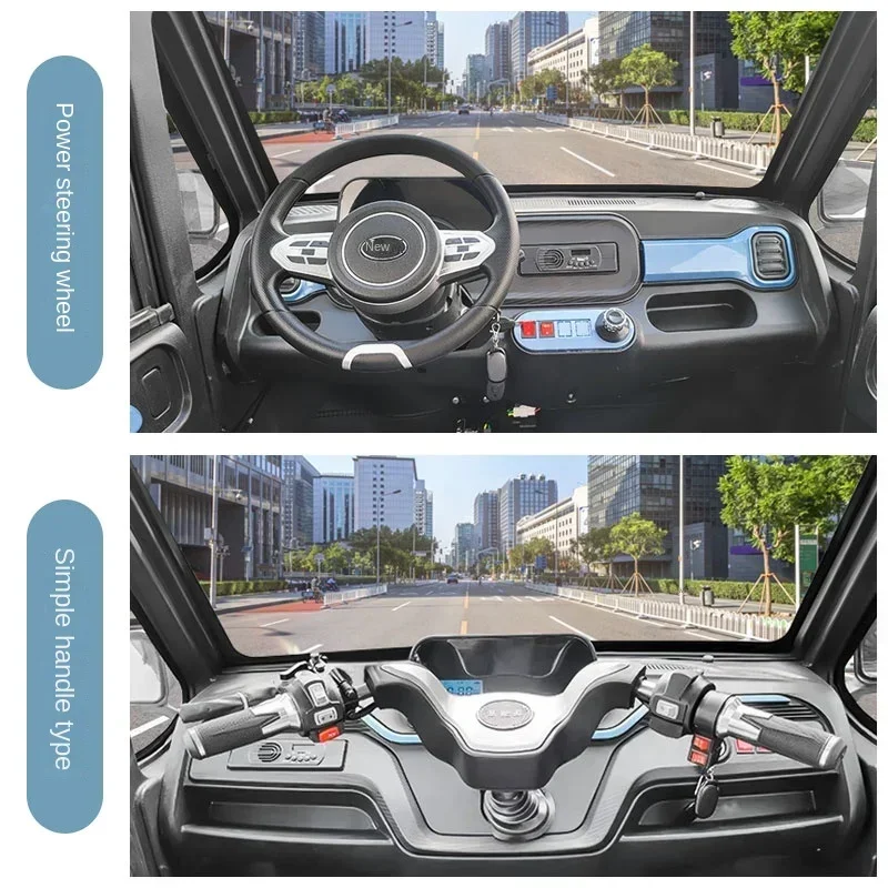 TLL New Energy Electric Scooter Oil-Electric Four-Wheel Battery Car