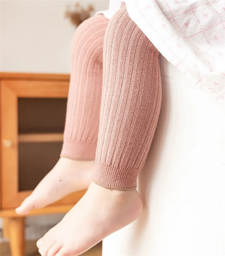 Kinderhosen für Mädchen und Jungen, gestrickte Leggings für Mädchen, einfarbige Baby-Kinderhosen, Strumpfhosen für 0 bis 6 Jahre, Frühling – Detail 2