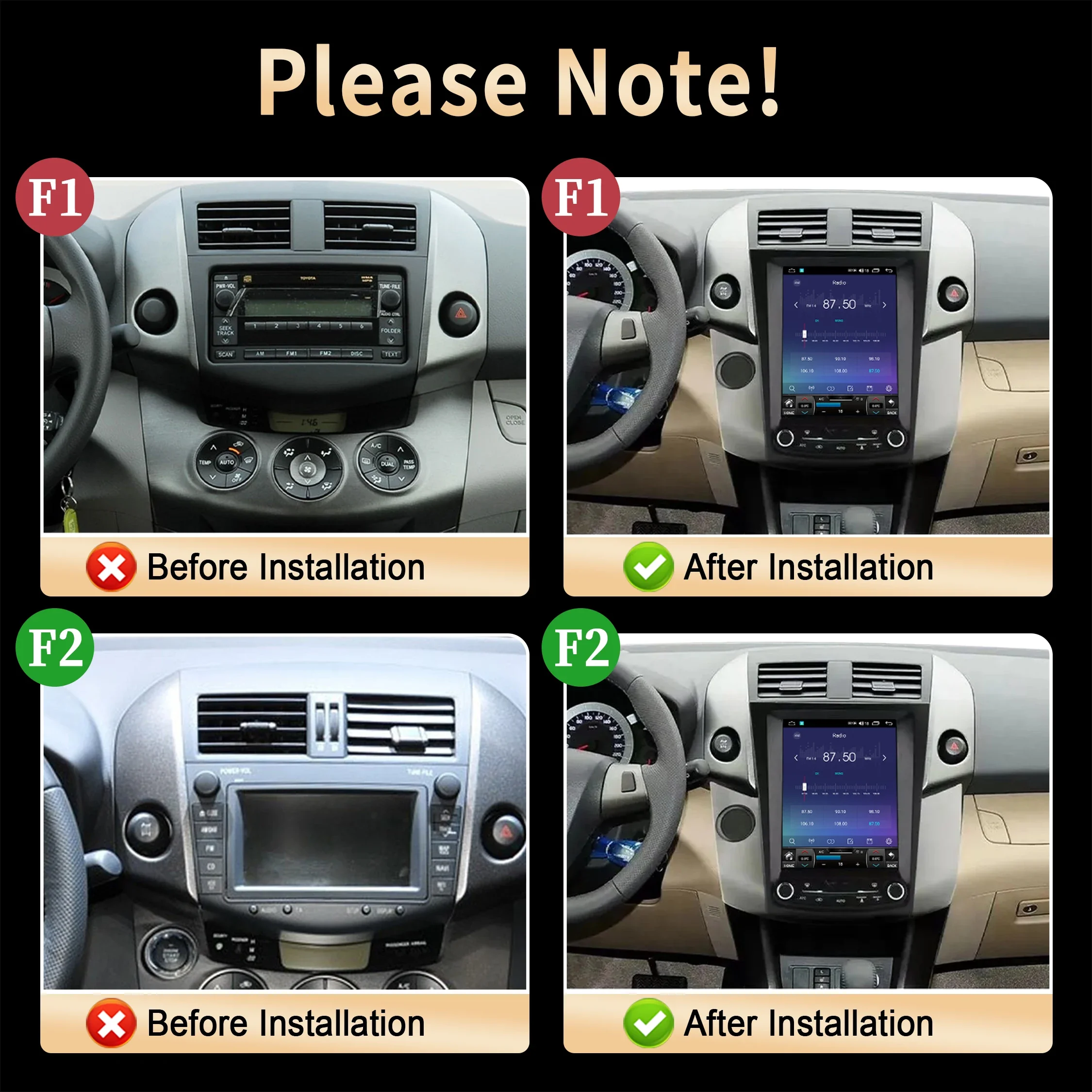 9.7 Inch Car Radio Multimedia For Toyota RAV4 Rav4 2005 2006 2007 2008 2009 2010 2011-2013 Wireless BT Carplay QLED Screen