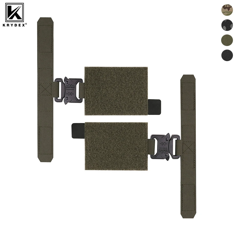 

KRYDEX Tactical Quick Release Metal Buckle Molle Side Belt Tube Waist Cummerbund Adapters for JPC CPC NCP XPC AVS 420 Vest Gear