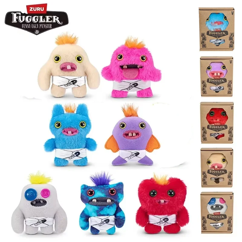 Peluche Fuggler Série Bébé Mr Needles, Monstre Amusant et Moche, Fuggs Munch, Lapin Fou, Bizarre aux Yeux Élargis, Poupée en Peluche, Cadeau, Jouet Doux 9CM