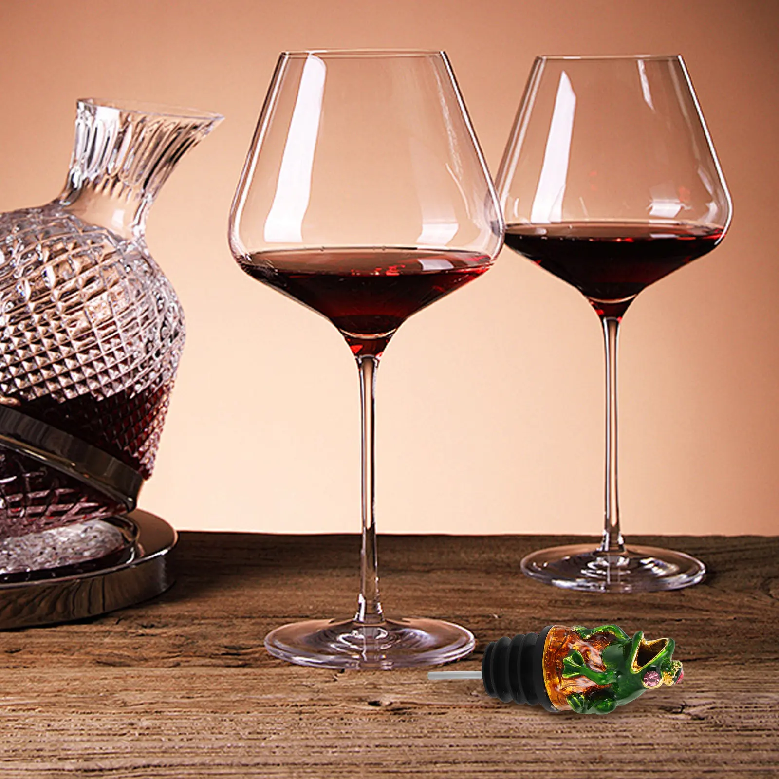 Frog Shaped Wine Pourer 1 Piece Liquid Control Spout Bartending Accessory for Spirits Whiskey Rum Bottle Flow Regulator