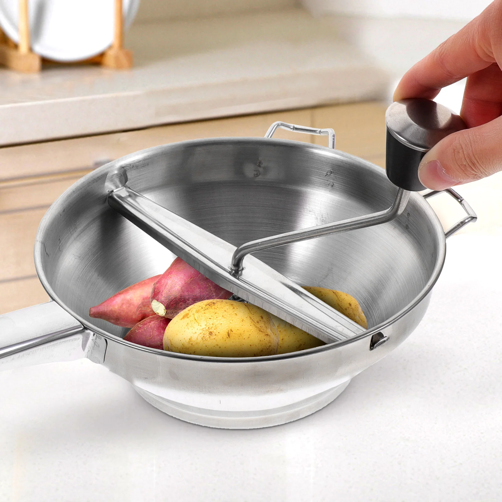 Stainless Steel Masher Potato Lemon Squeezer Tool Ricer Presser Handheld Baby Corn Starch