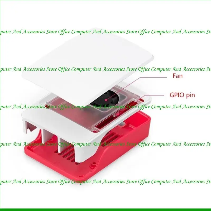 

U55C Durable PC Case with Cooling Fan for RaspberryPi 5 Ensure Smooth Operation of Your Device