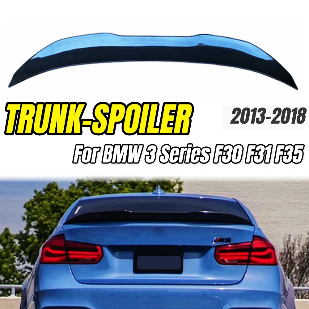 

For BMW 3 Series F30 F31 F35 2013-2018 Carbon Glossy Black Rear Trunk Lid & Top Wing,Car Styling Upgrade Parts & Accessories.