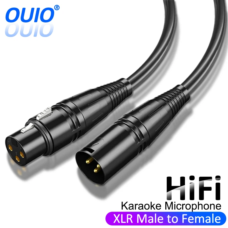 XLR Cable Karaoke Microphone Sound Cannon Cable Male to Female XLR Cable For Audio Mixer Amplifiers XLR Extension Mikrofon Cable