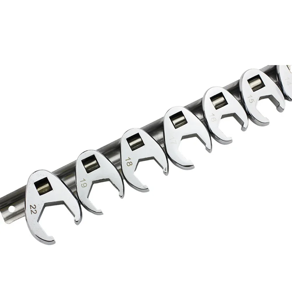 

10Pcs Drive Crowfoot Wrench 10 To 22mm Metric Foot Open End Spanner 3/8Inch Chrome Plated Crow Foot Open End Spanner Vehicle