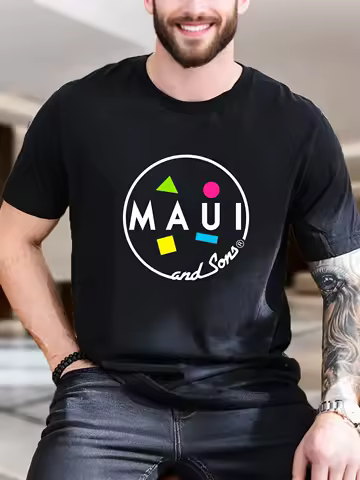 New Arrival Fashion Maui Heavyweight Hot Sale Vintage Funny Fashionable Men's T-Shirt