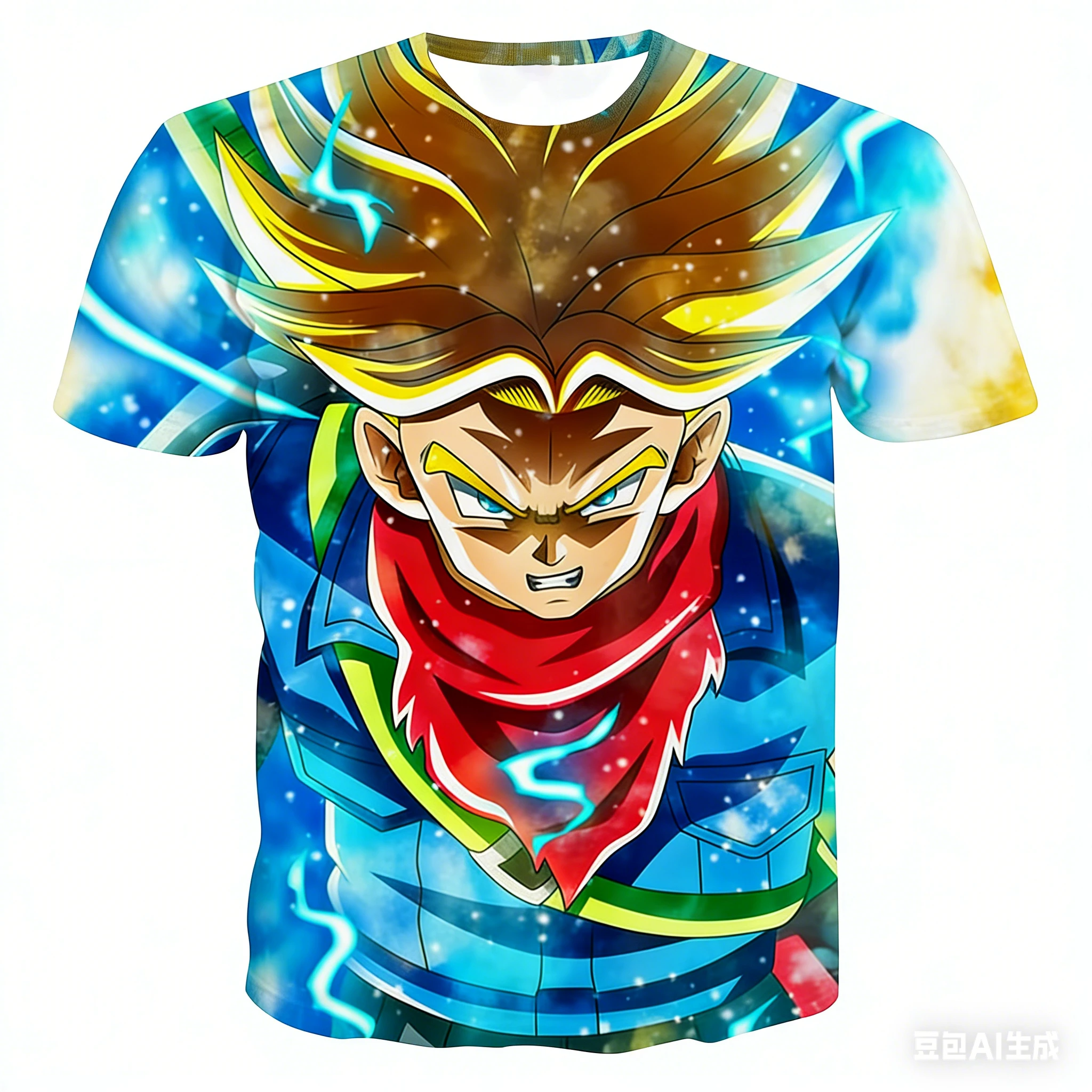 Camiseta de Anime Japonés Dragon Ball Z con Estampado de Super Future Trunks Super Saiyan God Epic, Ropa de Moda para Niños y Adultos, Cosplay