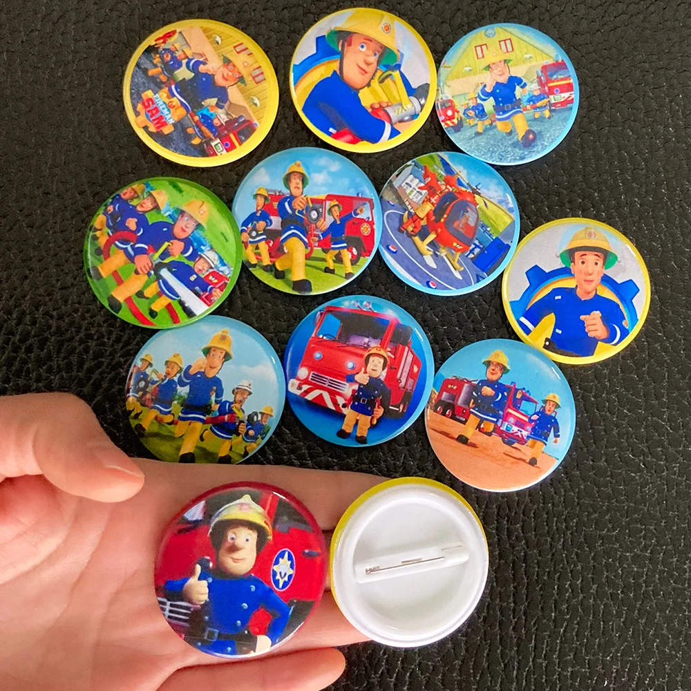 Fireman Sam Party Favors Goodie Bag Stuffers Firefighter Birthday Gifts Ornaments for Kids Fire Truck Keychains Bracelets Toy