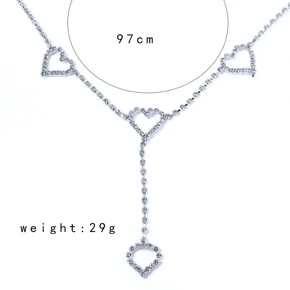 디스코 러브 하트 패션 트렌디 섹시 라인스톤 하트 벨트, 허리 체인 허리띠, 액세서리