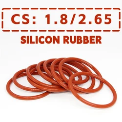 Thickness 1.8/2.65mm Red VMQ O-ring cross section silicon rubber sealing gasket rubber washer wholesale in specifications