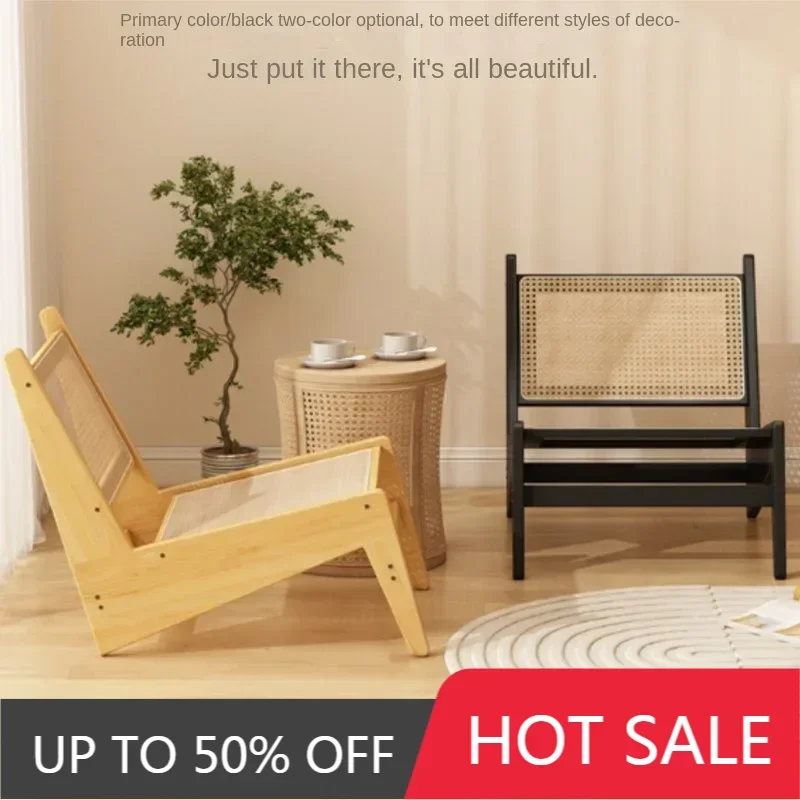 

Vine Woven Leisure Chair Single Sofa Chair for Home Quiet Style Kangaroo Bamboo Woven Chair Chaise Lounges Living Room Furniture