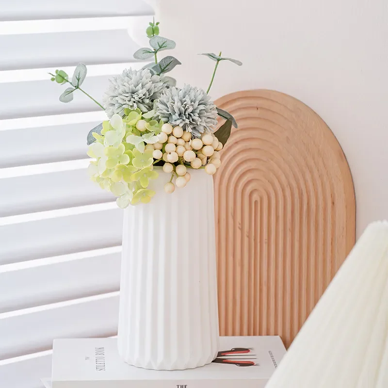 for Ceramic Vase Set Simple Home Decoration Ornament White Decorative Handicrafts Micro-landscape Ecological Bottle