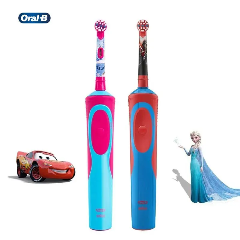Детская электрическая зубная щетка Oral-B, вращающаяся, индуктивная, перезаряжаемая, водонепроницаемая, жизненная сила D12513K, детская зубная щетка для ухода за полостью рта
