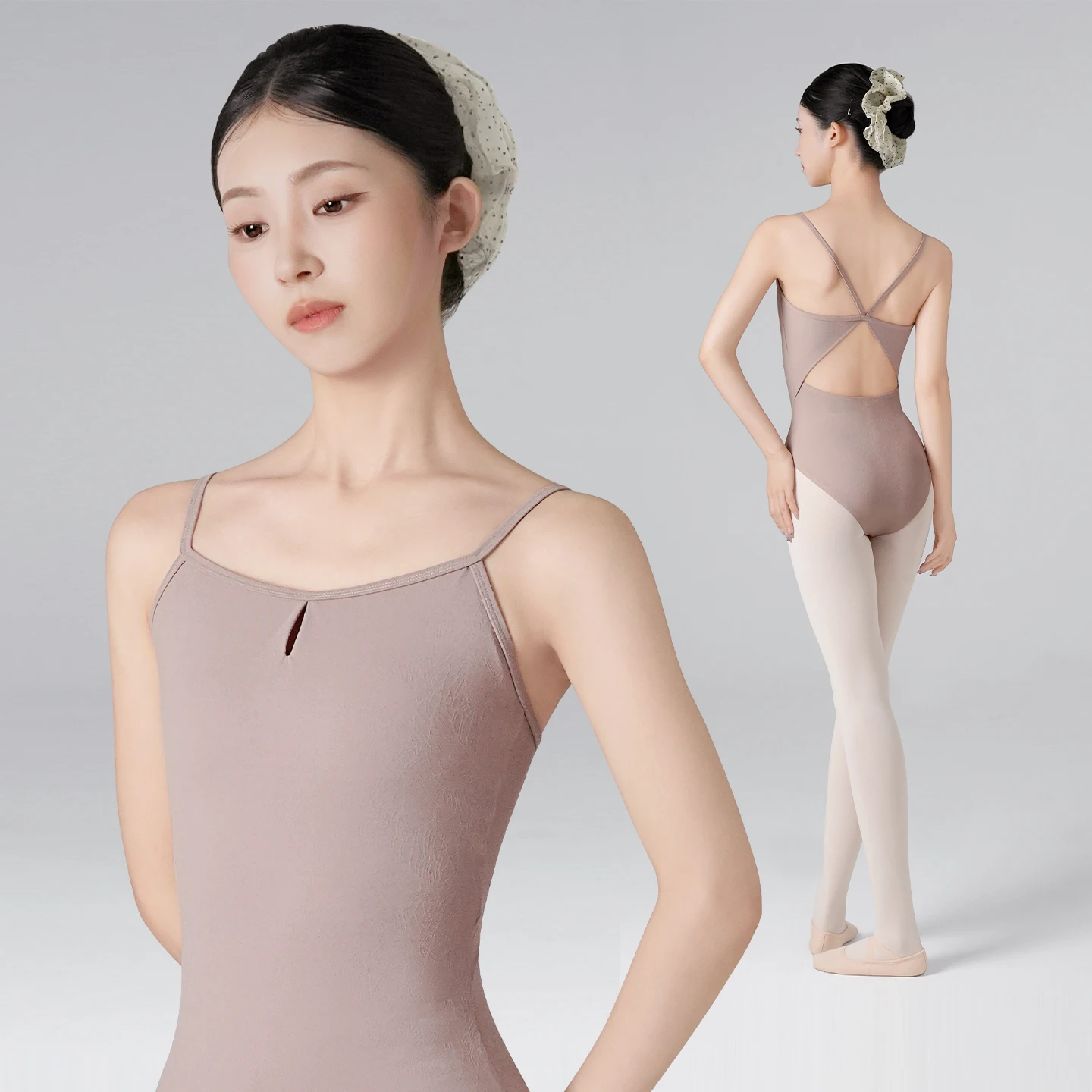 여성용 발레 레오타드 캐미솔 댄스 레오타드 성인 나일론 자카드 민소매 발레 바디 슈트 체조 발레리나 레오타드