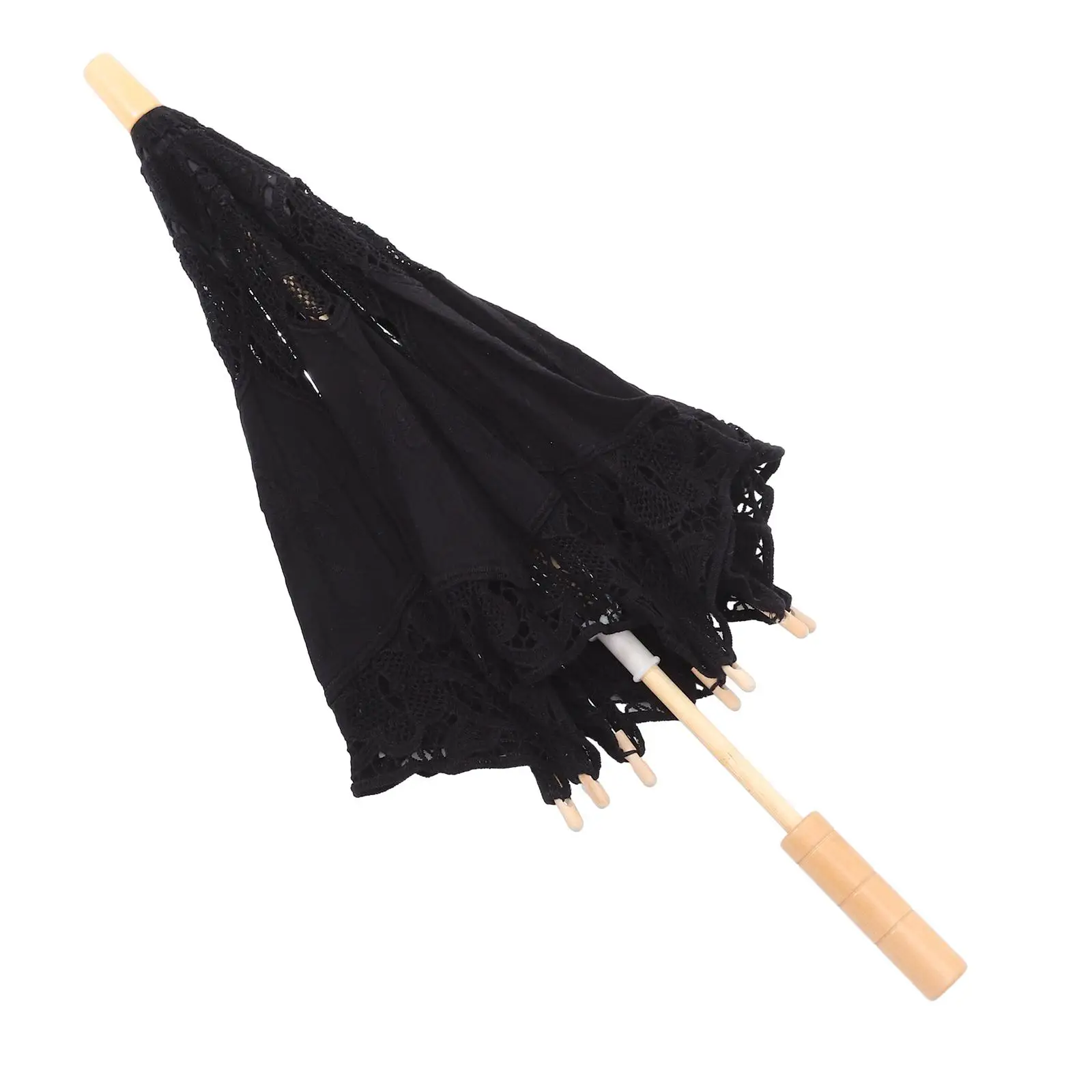

Elegant White Cotton Lace Umbrella Large Size 51205 38 Photography Props Decorative Parasol for Girls Wedding Bridal