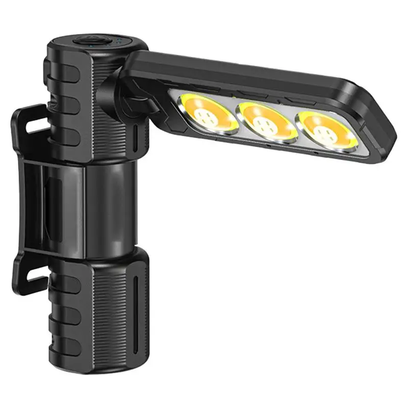 

Handheld Worklight Magnetic Folding LED Flashlight Portable Lamp With 6-Modes Dimming Design For Including Hiking Fishing