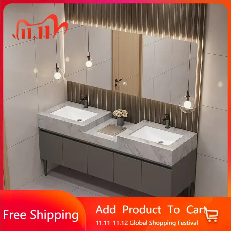 

Postmodern Bathroom Cabinet Vanity Sink Furniture Combination Large Smart Mirror Cabinet Shower Office Gabinete Unique Furniture