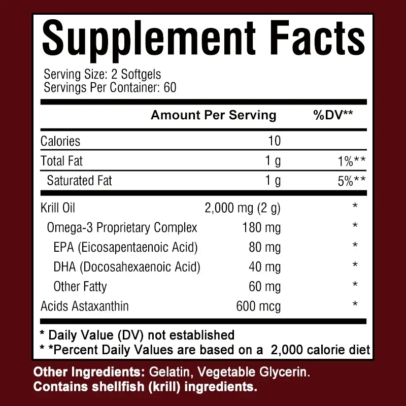 زيت الكريل في القطب الجنوبي - دعم المكملات الصحية للقلب والأوعية الدموية والدماغ والمفاصل والرؤية #2