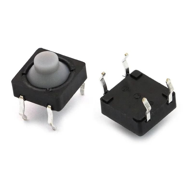 10pcs 8 * 8 * 5MM 2pin/4pin conductive adhesive button switch touch switch 8x8x5 silent silicone button switch