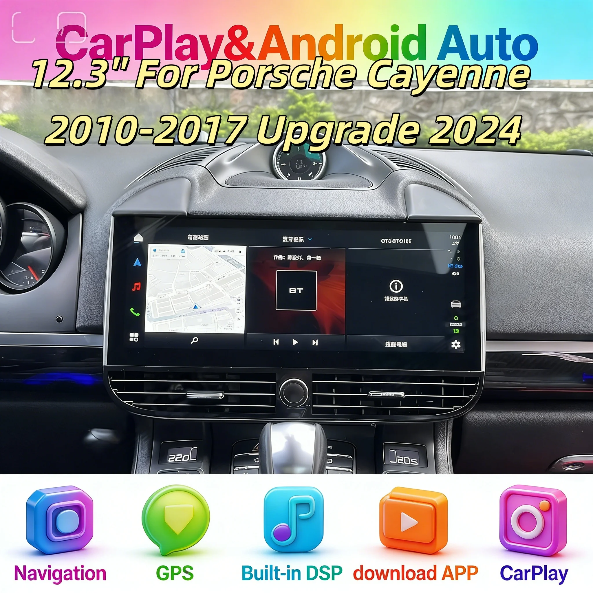 

12.3 Inch Multimedia Android Auto Player Stereo For Porsche Cayenne 2010-2017 Radio CarPlay Car Touch Screen 4G WiFi GPS Head