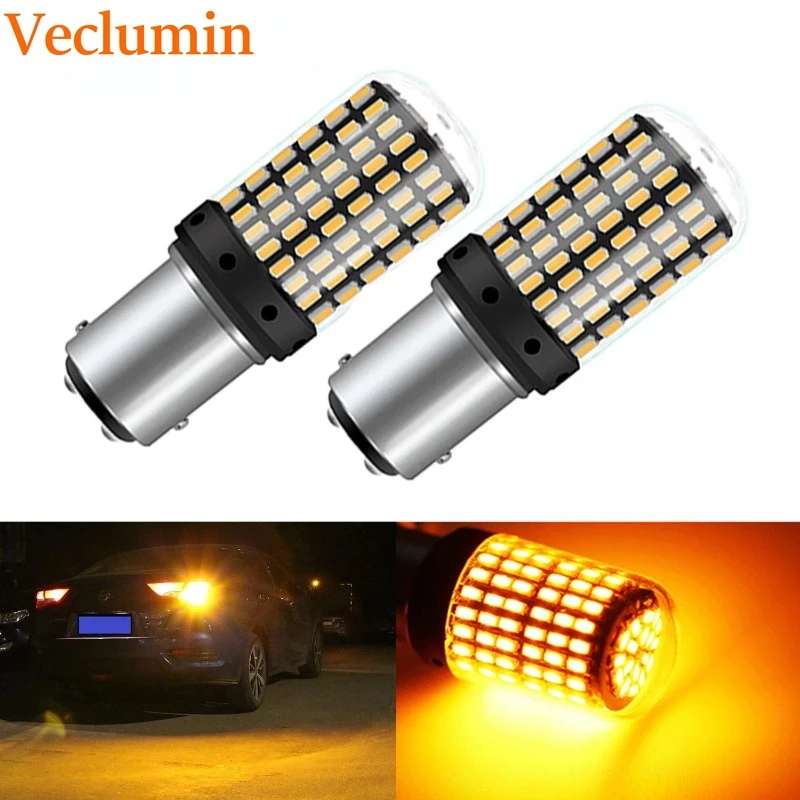 Car Led Reversing Light Turn Signal Decoding Anti-Strobe 1156 1157 7440 7443 3156 3157 T20 T25 144smd Stop Lamp Signal Lamp