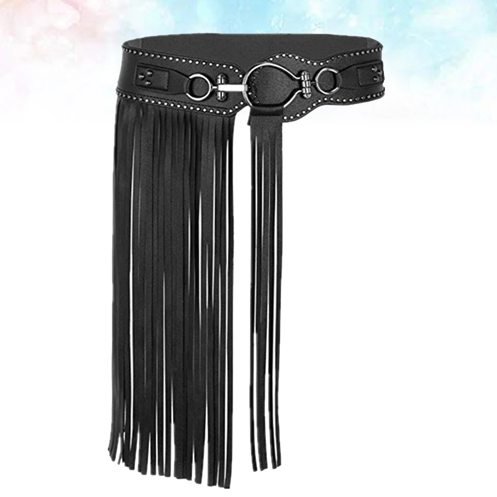 

Style Skirt Tassel Belt Fringe Rivet Waistband Chain Goth Fashion Punk Punk Skirt With Tassel Belt
