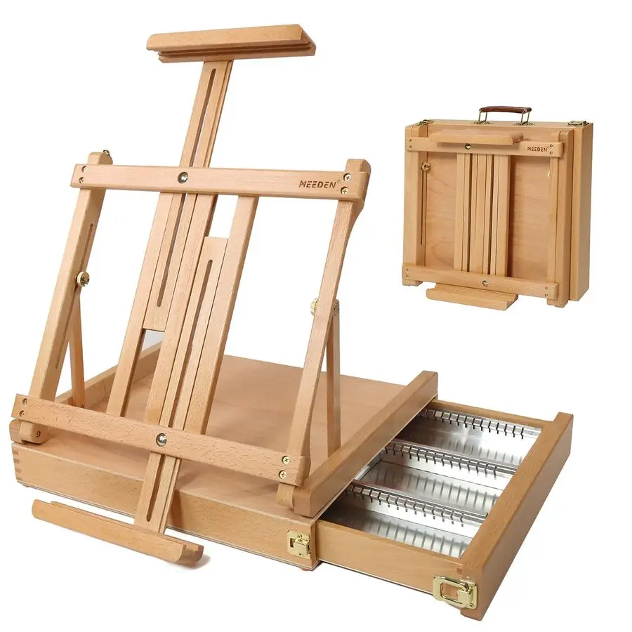 

Studio Sketchbox Table Easel with Metal Lined Drawer Adjustable Solid Beech Wood Tabletop Easel amp Sketchbox Artist Easel with