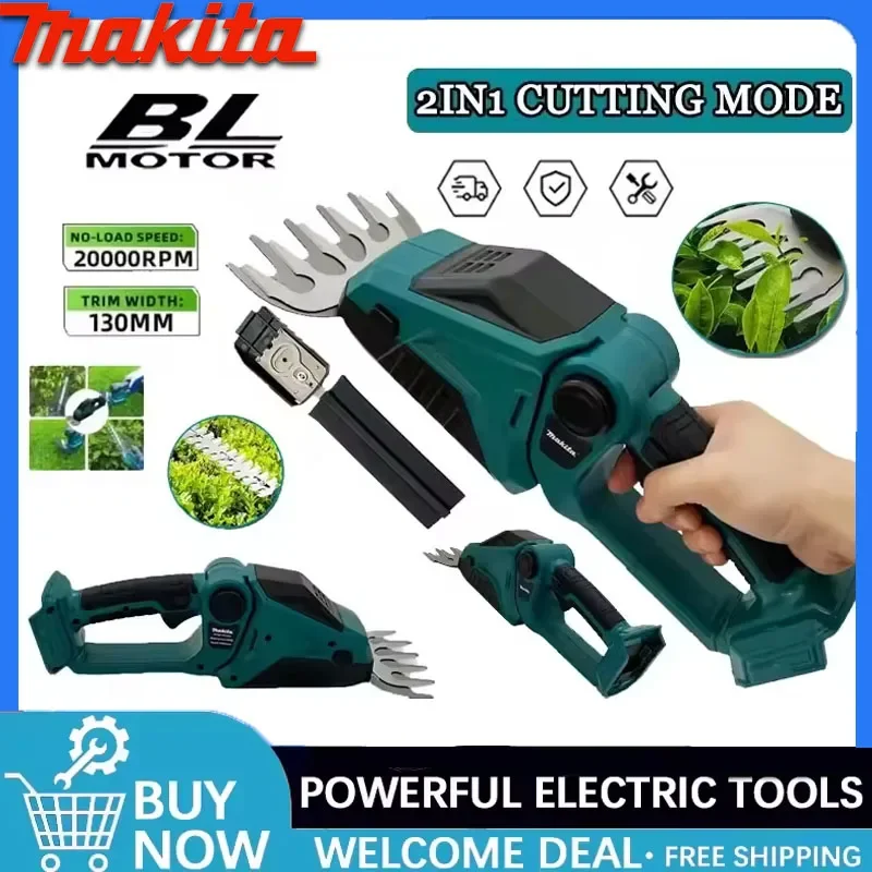 

Аккумуляторный кусторез Makita 2-в-1: мини-триммер для травы и кустарников, ручной электрический, для сада, 18В
